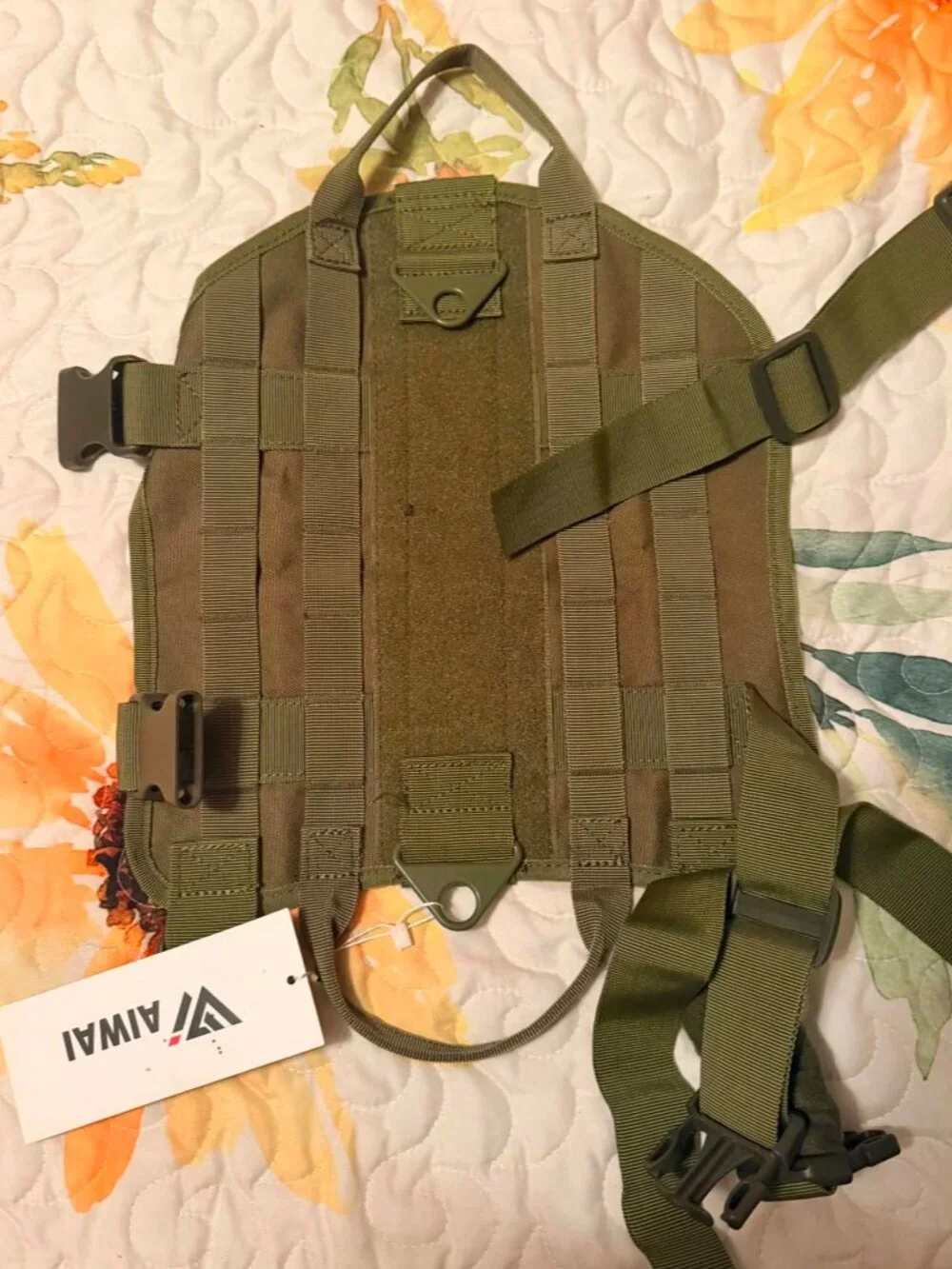 AIWAI Tactical Dog Vest Harness -(Army Green, S)
